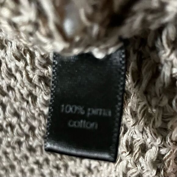 Peruvian Connection Boho Minimalist Contemporary Open Front Longline Cardigan M - Picture 7 of 7